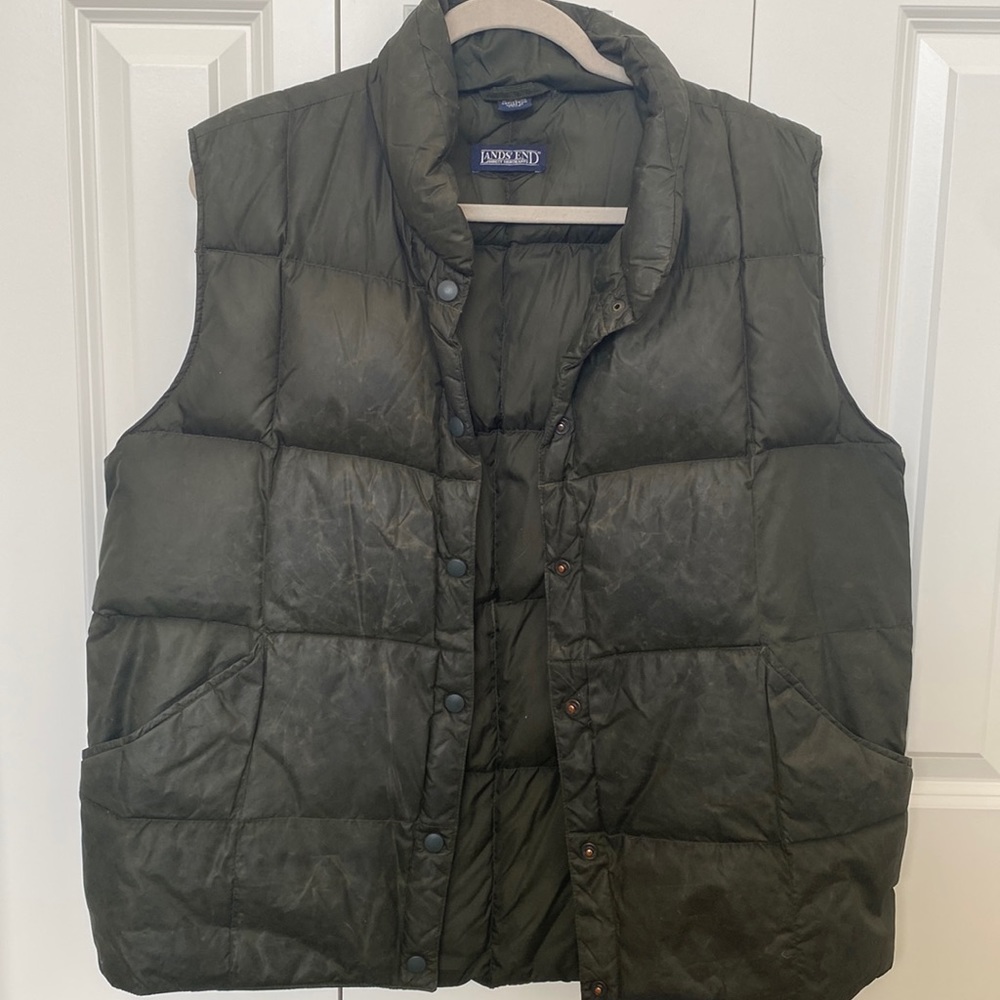 Lands End Dark Green Vest